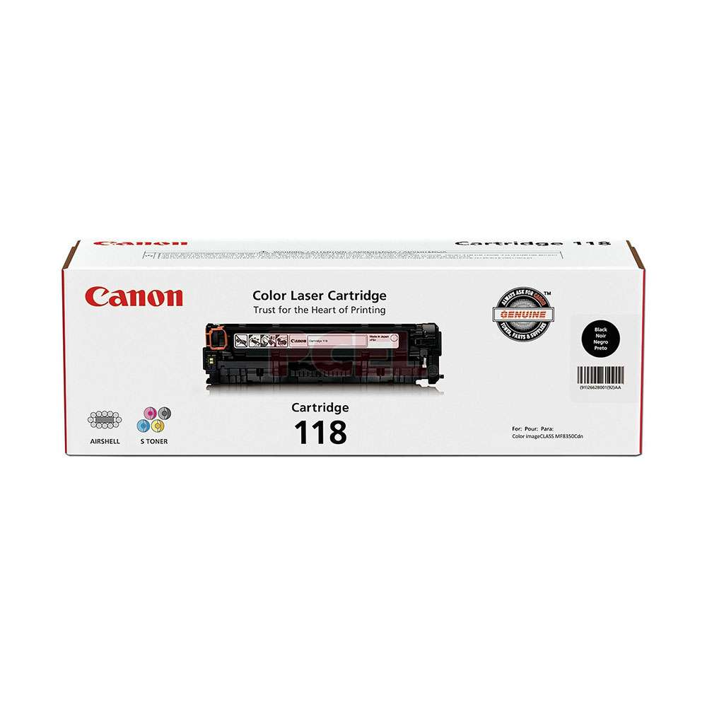 2662B001AA.png CANON 118 BLACK ORIGINAL TONER - Image 1