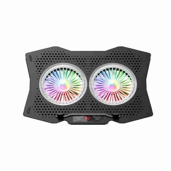 HAVIT F2072 - LAPTOP COOLER UP TO 17", 2X RGB LED FAN