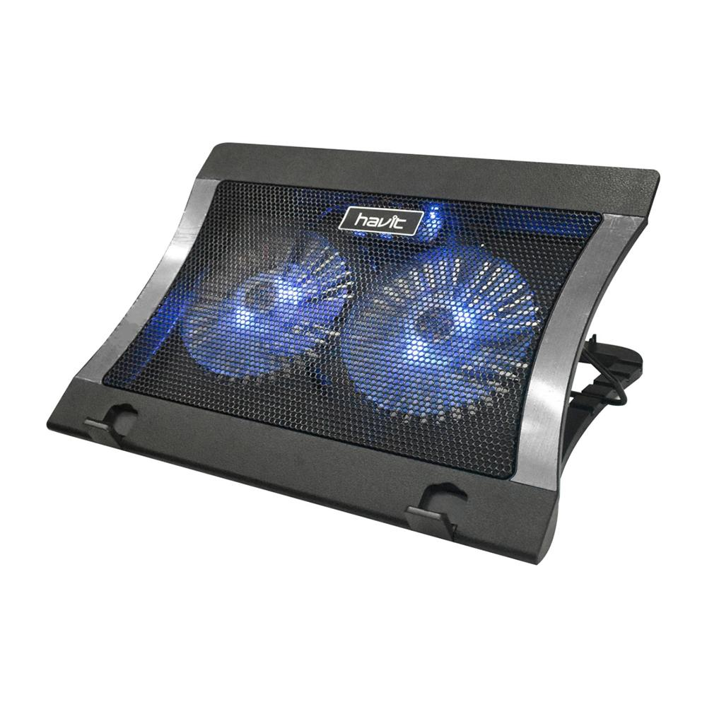 HV-F2051.png HAVIT HV-F2030 - LAPTOP COOLER UP TO 17", 1X BLUE LED FAN, 2X USB - Image 1