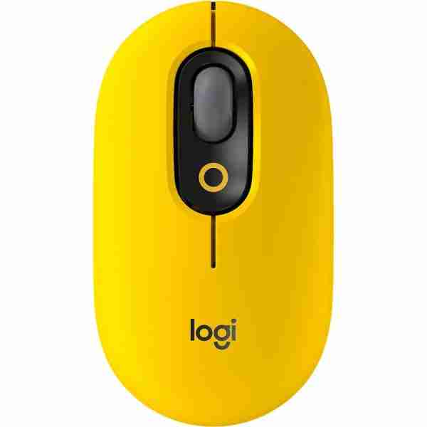 LOGITECH POP MOUSE - MOUSE INALÁMBRICO, 4000 DPI, 4 BOTONES, USB, BLAST YELLOW